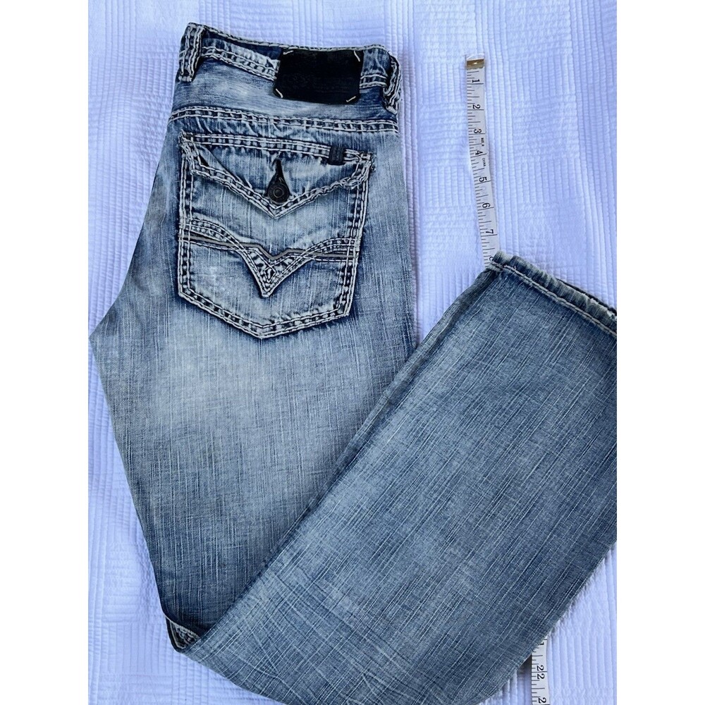 Buffalo David Bitton GILAS Jeans Mens 30x30 Y2K Distressed Flap Pocket Denim